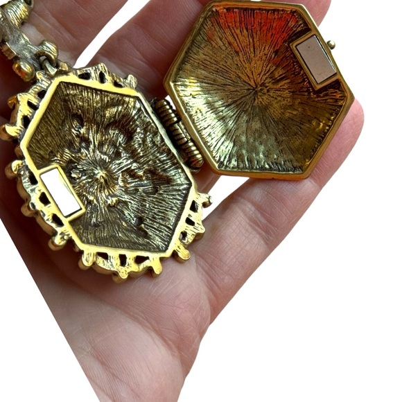 Lovely Retired Heidi Daus "Unforgettable Lavaliere" Locket Necklace rhinstones - Picture 8 of 9